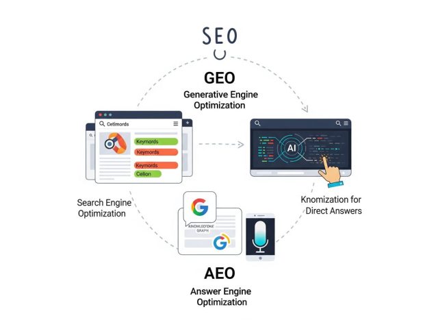 SEO vs GEO vs AEO